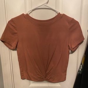 Tan/dusty orange crop top